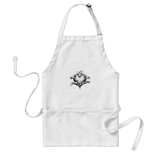 Protecting A Heart  - Skeleton Hand Heart Standard Apron (Front)