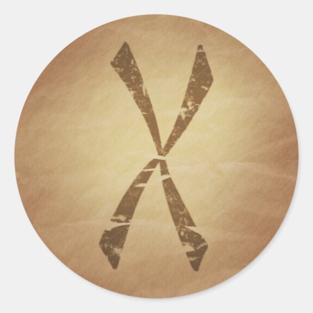 Protection Against Poison Nordic Magic Charms Classic Round Sticker (Front)