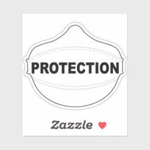 Protection mask vinyl sticker