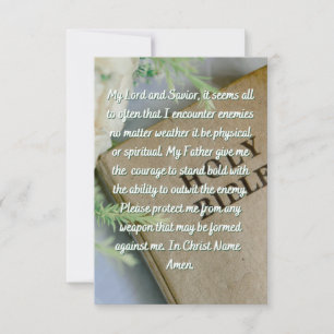 Protection Prayer From Enemies Flat Greeting Card