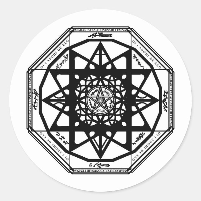 Protection Sigil Classic Round Sticker (Front)