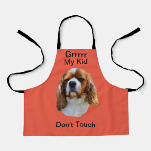 Protective Cavalier Spaniel, Kids Full Print Apron