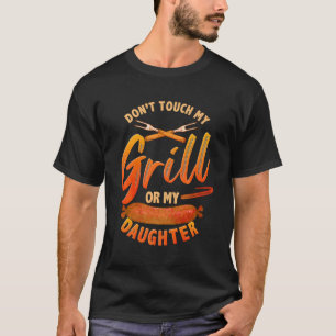 Protective Daddy Daughter Barbecue Grill Grilling T-Shirt