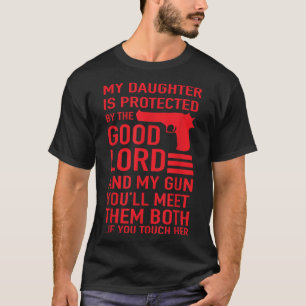 PROTECTIVE DADDY Funny Dad of Girl T-Shirt