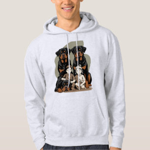 protective guard dog, rottweiler hoodie