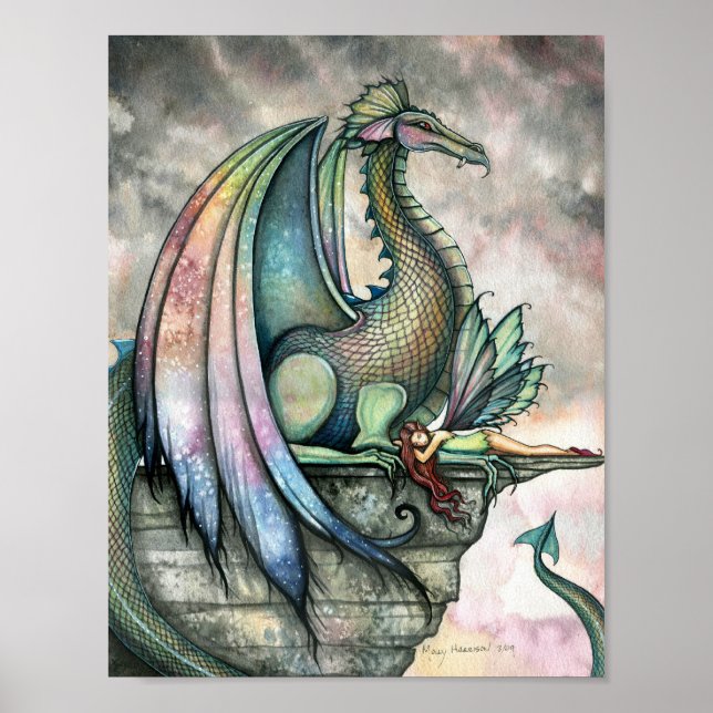 Protector Fairy Dragon Poster by Molly Harrison (Front)