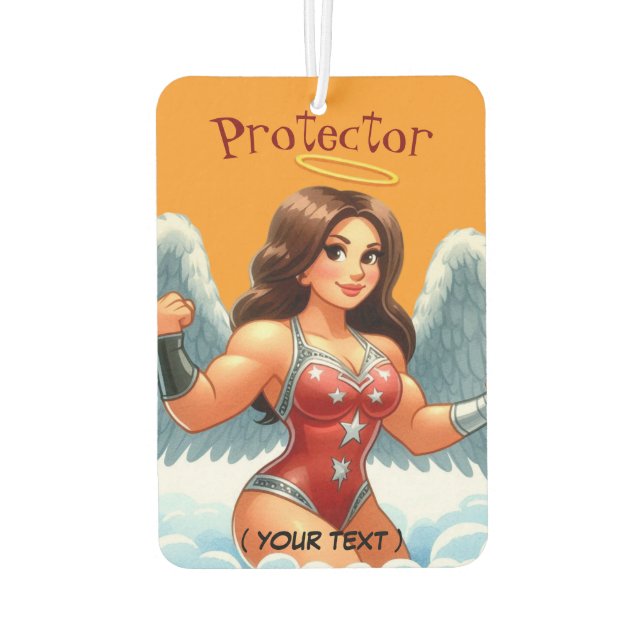 Protector Guardian Angel Show Wrestler Car Air Freshener (Back)