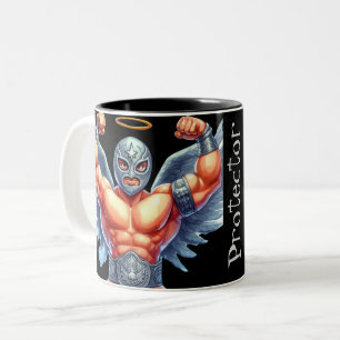 Protector Guardian Angel Show Wrestler Two-Tone Coffee Mug