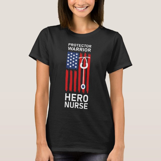Protector Warrior Hero Nurse T-Shirt (Front)