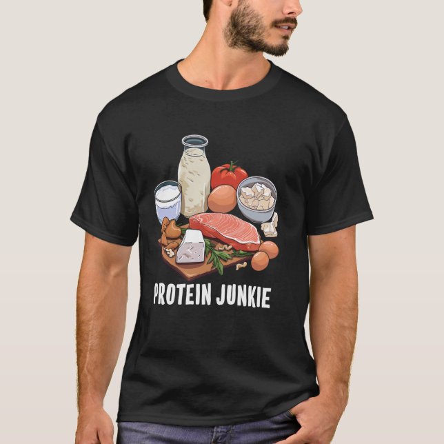 Protein Junkie Weight Lifting T-Shirt (Front)