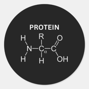 Protein Molecule - Gym And Chemistry Bodybuilding  Classic Round Sticker