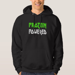 Protein Powered Fitness Facts Workout Quote Mens G Hoodie