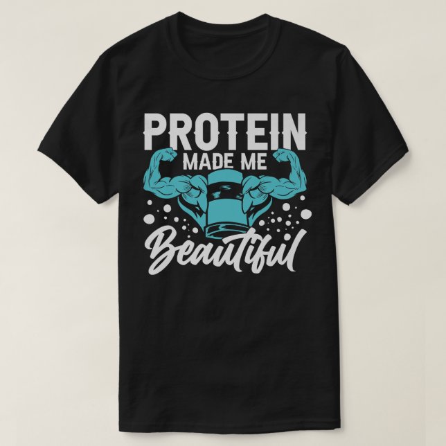 Protein Shakes Powder Whey Drinks Snacks Vegan Foo T-Shirt (Design Front)