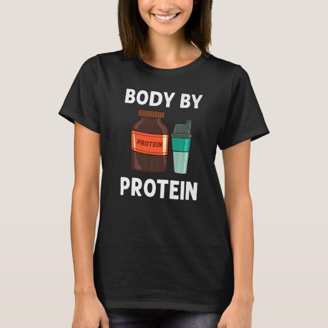 Protein Shakes Powder Whey Drinks Snacks Vegan Foo T-Shirt (Front)