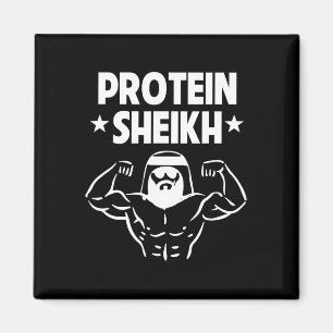 Protein Sheikh Funny Arabic Gym Fitness Lover Body Magnet