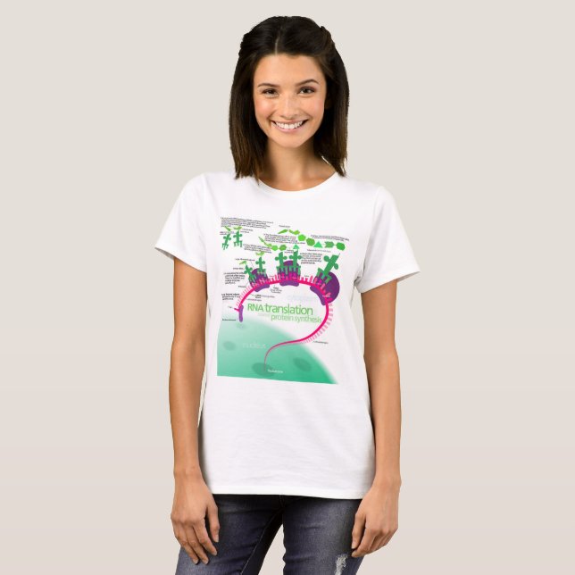 Protein Synthesis Diagram of RNA translation  T-Shirt (Front Full)