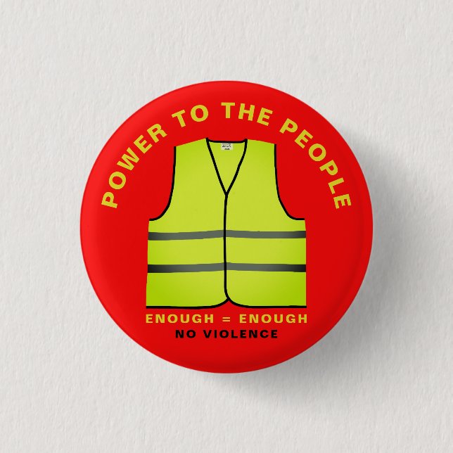 Protest button Yellow vest (Front)