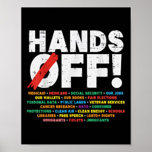 Protest Hands Off Medicare Social Security Resist Poster