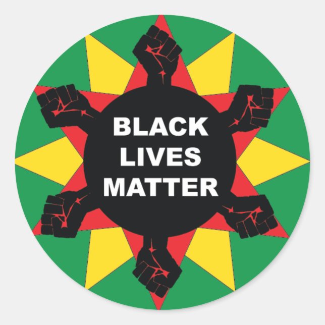 Protest Hex Sign Black Lives Matter Sticker (Front)