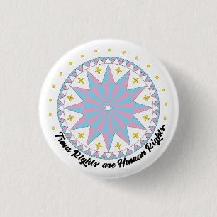 Protest Hex Sign Trans Rights Button