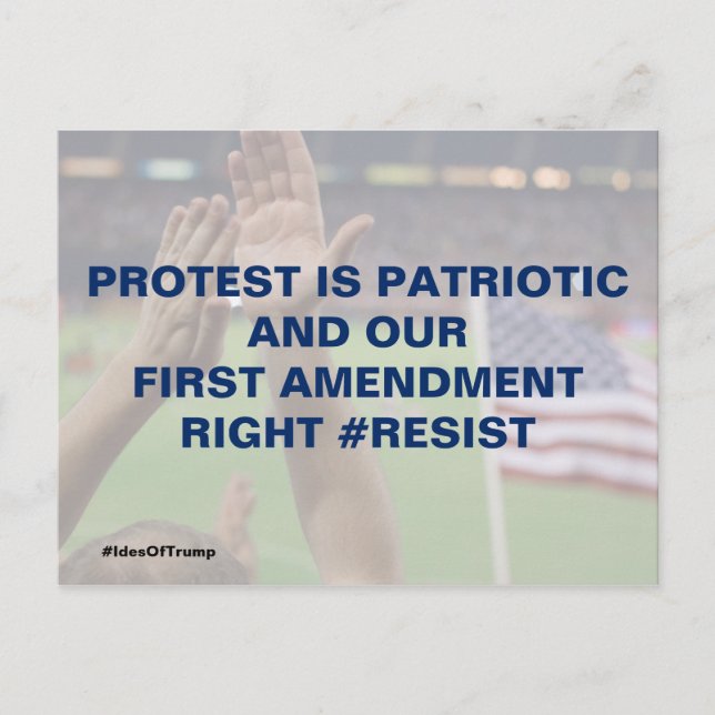Protest is Patriotic First Amendment Resistance Postcard (Front)