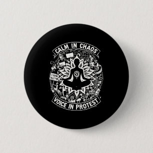 Protest Lotus Flower Yoga Namaste Zen Yoga Lover A 6 Cm Round Badge