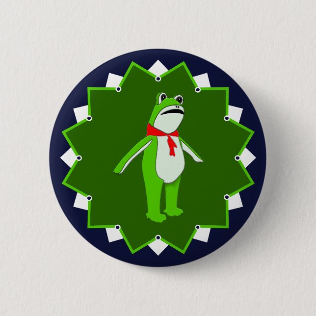 Protest No Kings Frog 6 Cm Round Badge (Front)
