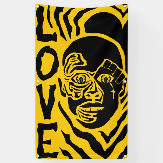 protest with love banner (Vertical)