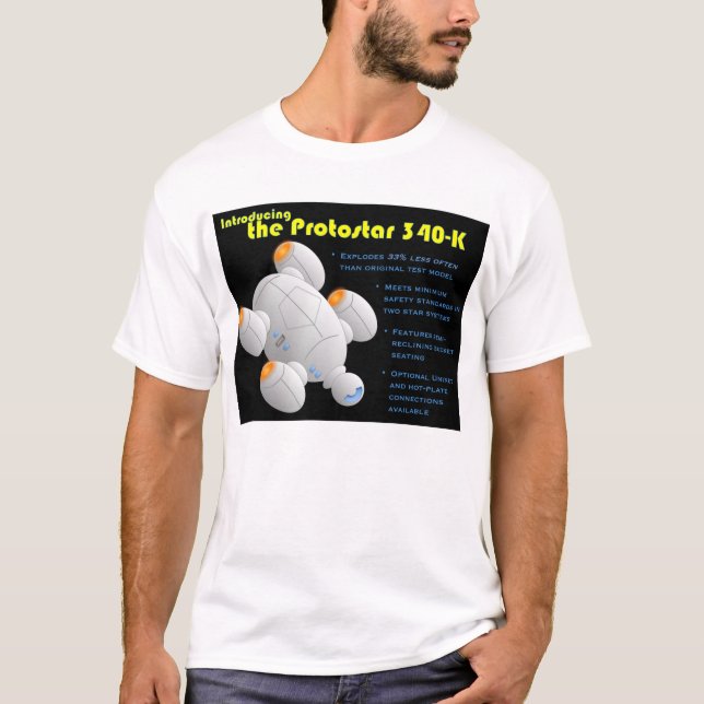 Protostar 340-K Spaceship Ad T-Shirt (Front)