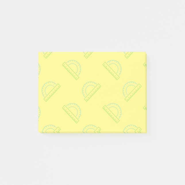 Protractor Math Pattern Post-it Notes (Front)