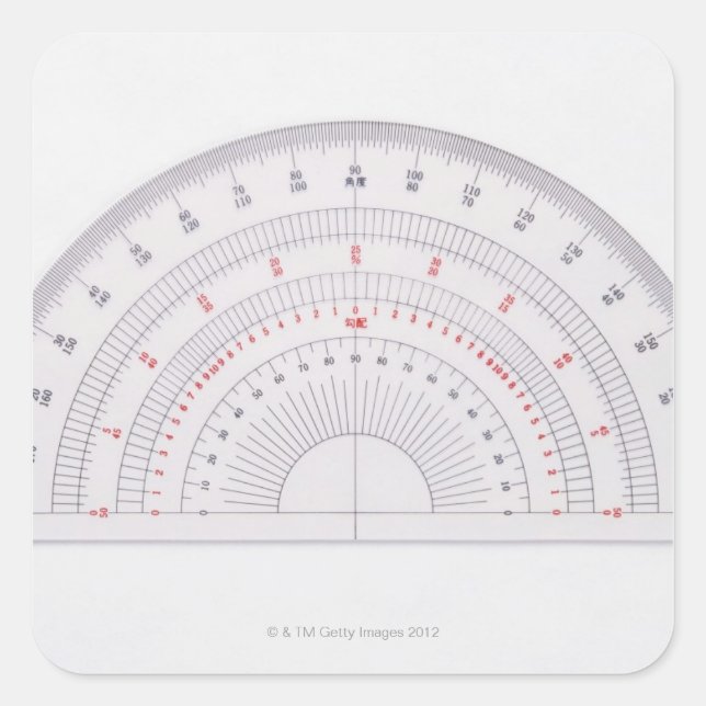 Protractor Square Sticker (Front)