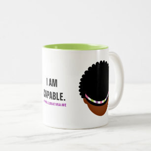 #Proud2BNaturalMe Affirmation Two-Tone Coffee Mug