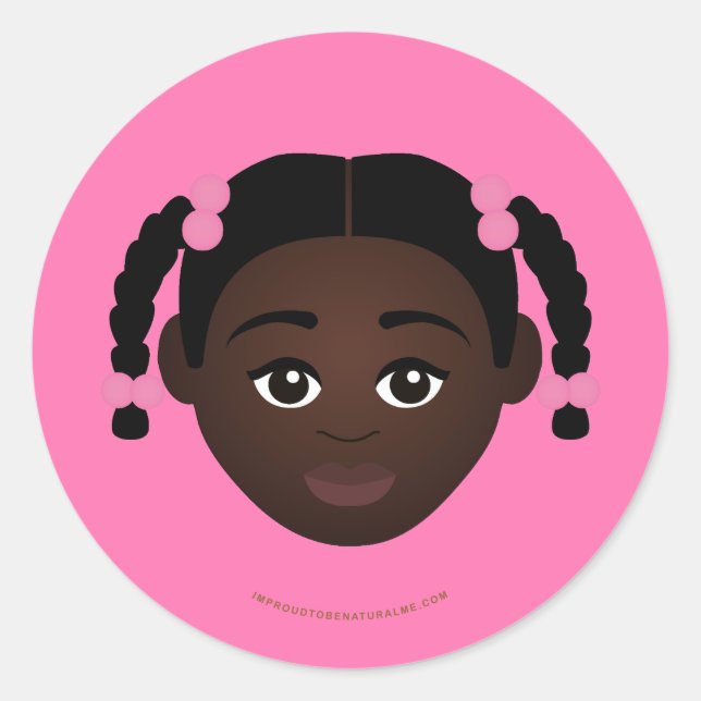 #Proud2BNaturalMe Choose-My-Complexion Classic Round Sticker (Front)