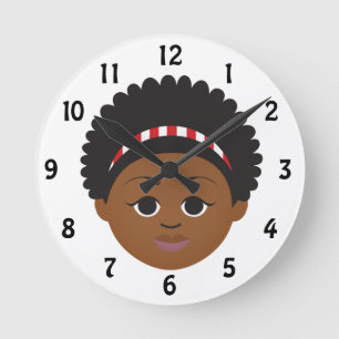 #Proud2BNaturalMe #NaturalHair #DST Children's Round Clock