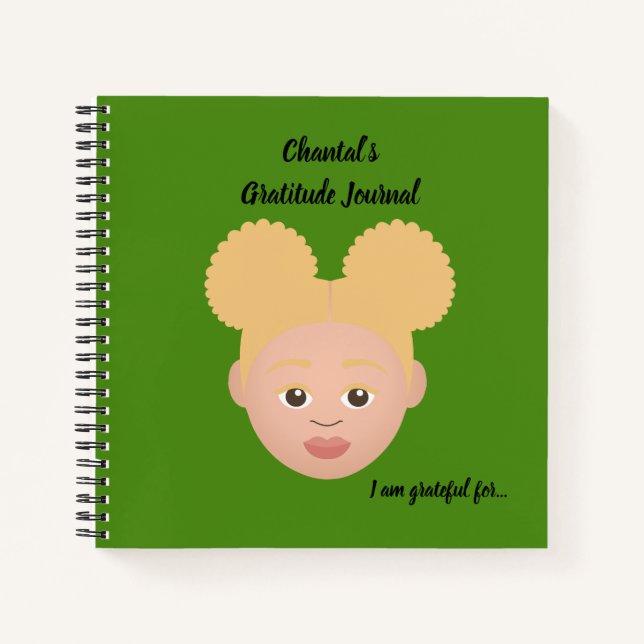 #Proud2BNaturalMe Personalised Gratitude Journals (Front)