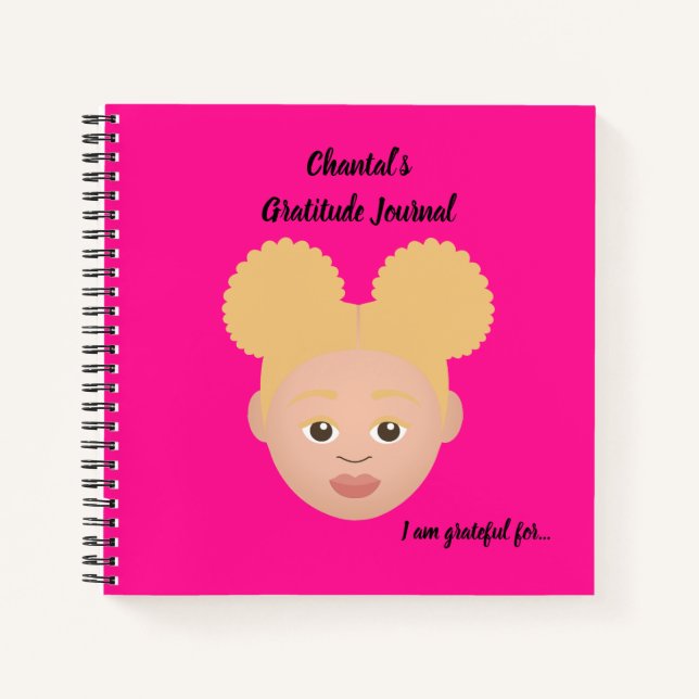 #Proud2BNaturalMe Personalised Gratitude Journals (Front)