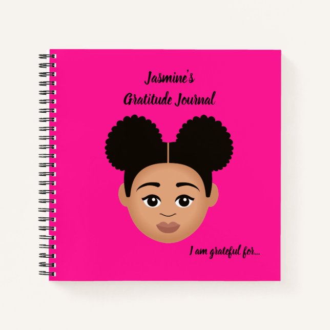 #Proud2BNaturalMe Personalised Gratitude Journals (Front)