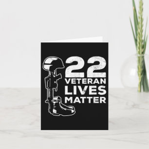 Proud 22 Veteran Lives Suicide Awareness Card