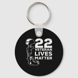 Proud 22 Veteran Lives Suicide Awareness  Key Ring
