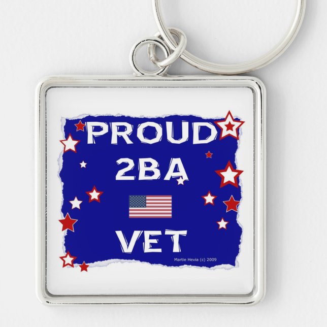 Proud 2BA Vet Key Ring (Front)