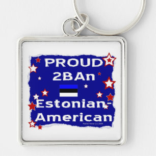 Proud 2BAn Estonian-American Key Ring