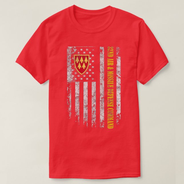 Proud 32nd Air And Missile Defence Command Veteran T-Shirt (Design Front)