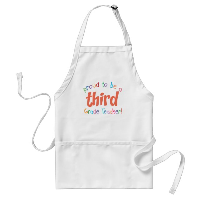 Proud 3rd Grade Teacher Standard Apron (Front)