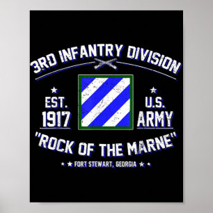Proud 3rd Infantry Division Rock Of Marne Us Veter Poster