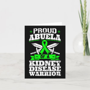 Proud Abuela Of A Kidney Disease Warrior Awareness Card