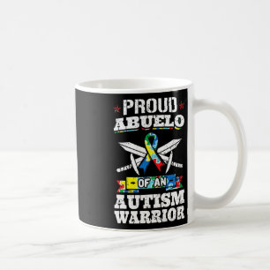 Proud Abuelo Of An Autism Warrior Awareness Ribbon Coffee Mug