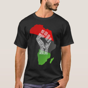 Proud Africa Flag African Continent Young ed Ances T-Shirt