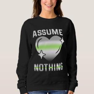 Proud AGENDER Assume Nothing Nonbinary Agender Fla Sweatshirt