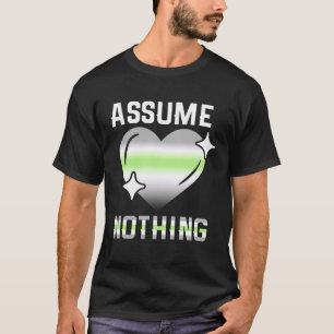 Proud AGENDER Assume Nothing Nonbinary Agender Fla T-Shirt