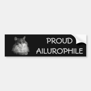 Proud Ailurophile ( Cat Lover) Maine Coon Bumper Sticker